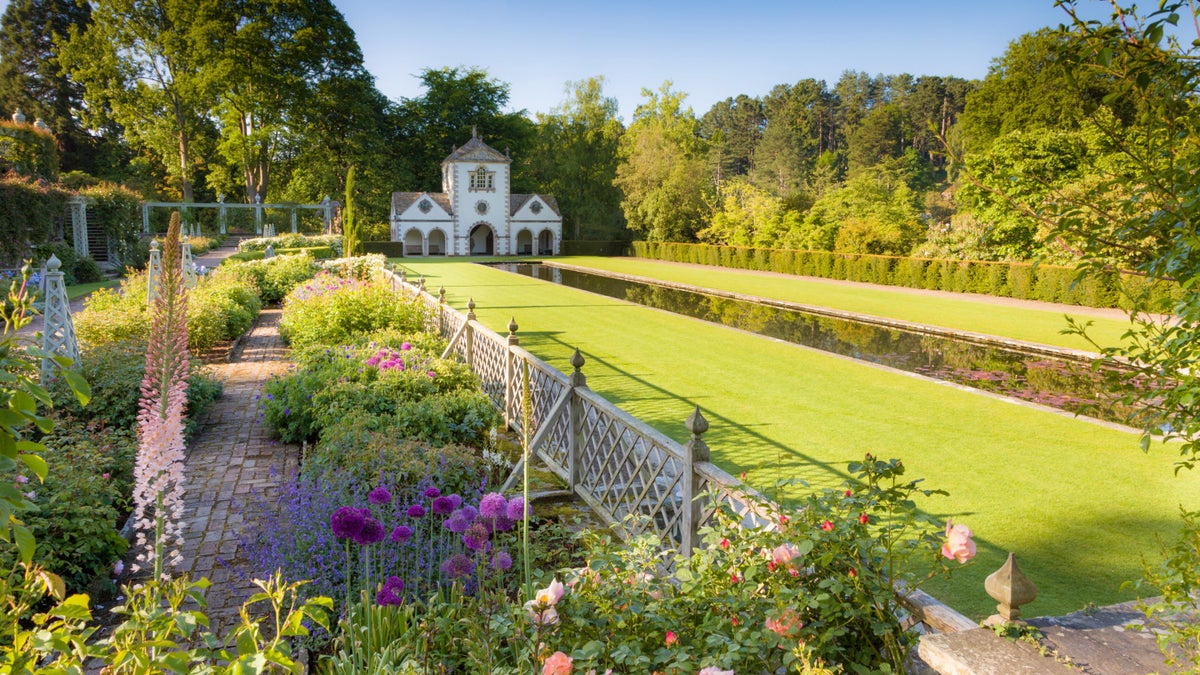 Bodnant Garden terraces and Pin Mill